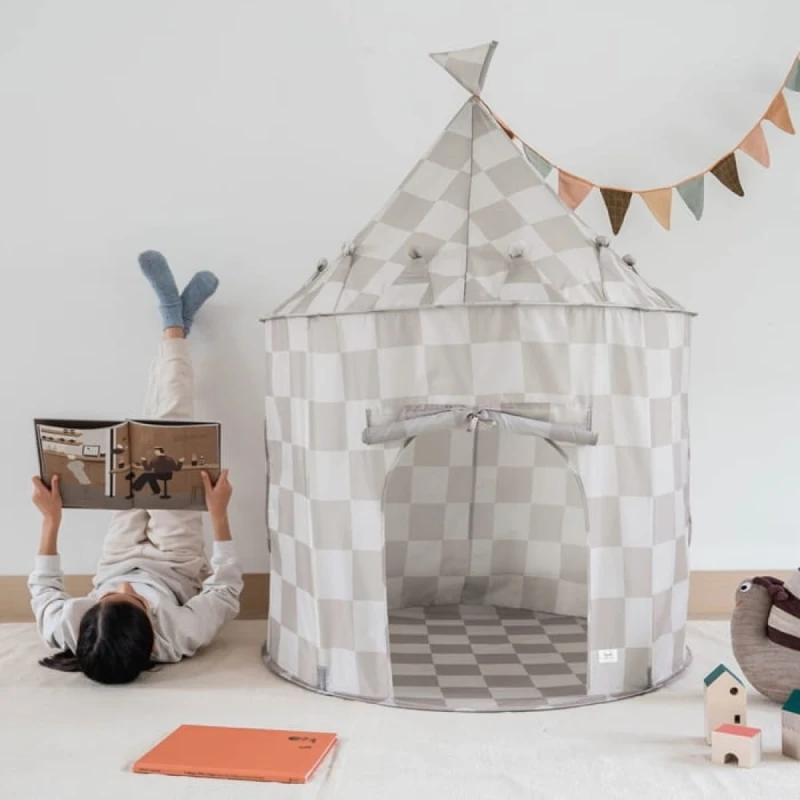 3 Sprouts Namiot dla dzieci Checkerboard Beige