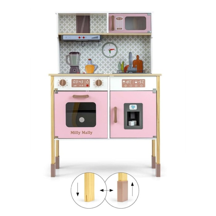 MILLY MALLY Drewniana  kuchnia  Bjorn - Pink