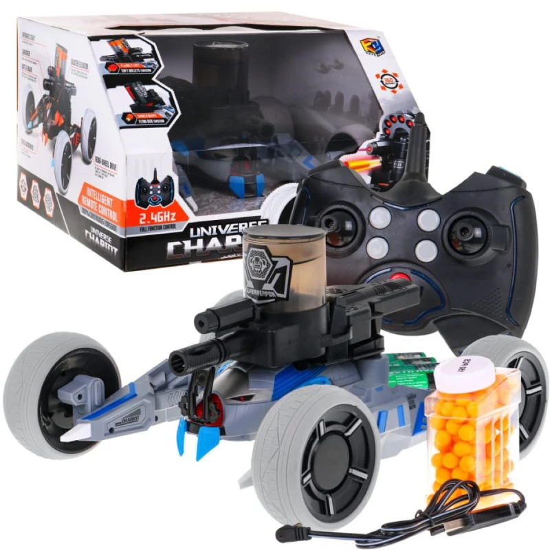 Crawler Ramiż R/C z funkcją strzelania i akcesoriami - pojazd 34 cm