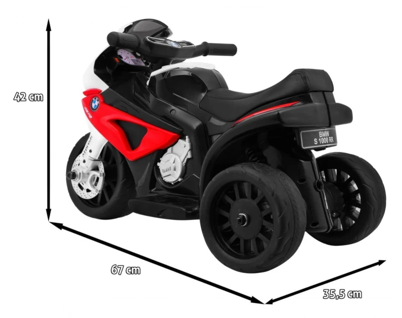 BMW S1000 RR motorek elektryczny Ramiż dla dzieci 3+ czerwony LED