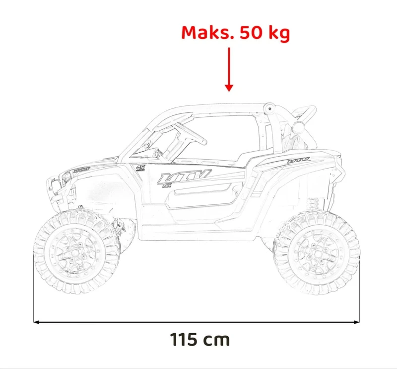 KCK Buggy elektryczne 4x4 Ramiż dla dzieci 3+ niebieskie 24V