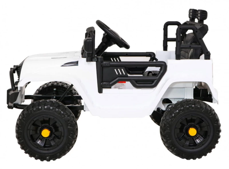 Autko elektryczne Jeep Dark Night Ramiż biały 12V dla dzieci z pilotem