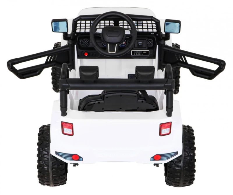 Autko elektryczne Jeep Dark Night Ramiż biały 12V dla dzieci z pilotem