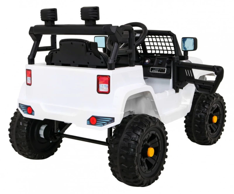 Autko elektryczne Jeep Dark Night Ramiż biały 12V dla dzieci z pilotem