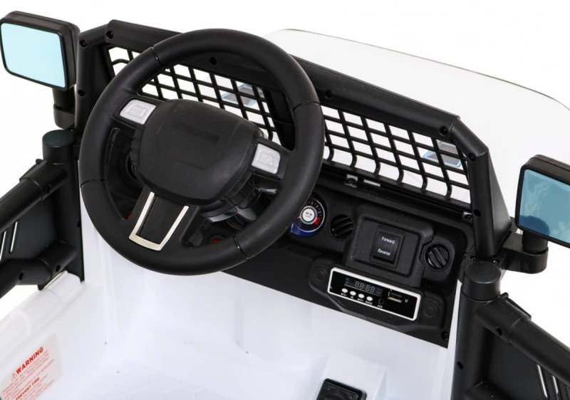 Autko elektryczne Jeep Dark Night Ramiż biały 12V dla dzieci z pilotem