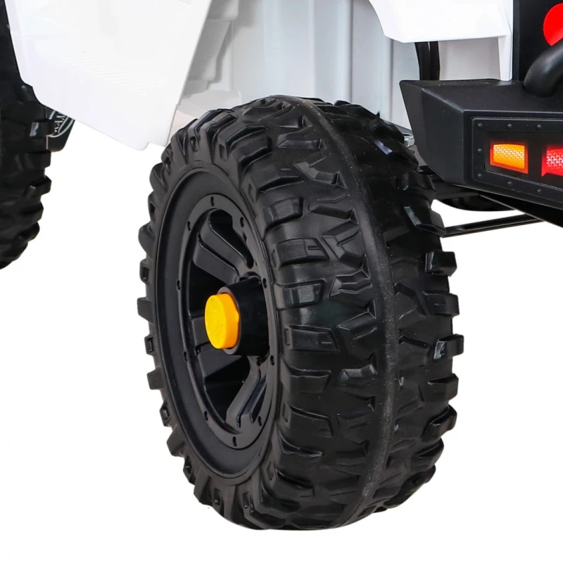 Autko elektryczne Jeep Dark Night Ramiż biały 12V dla dzieci z pilotem