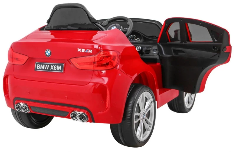 BMW X6M Ramiż samochód elektryczny dzieci 3+ pilot czerwony lakie