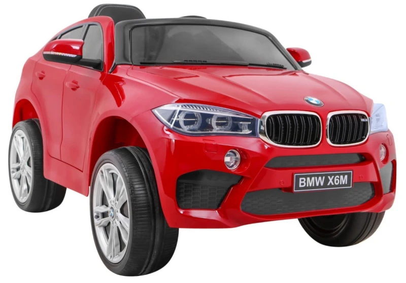 BMW X6M Ramiż samochód elektryczny dzieci 3+ pilot czerwony lakie