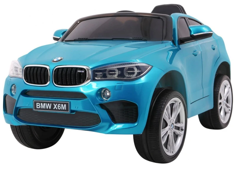BMW X6M Ramiż samochód elektryczny niebieski lakierowany 3+ z pilotem