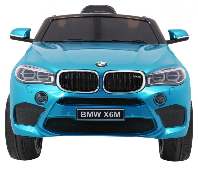 BMW X6M Ramiż samochód elektryczny niebieski lakierowany 3+ z pilotem