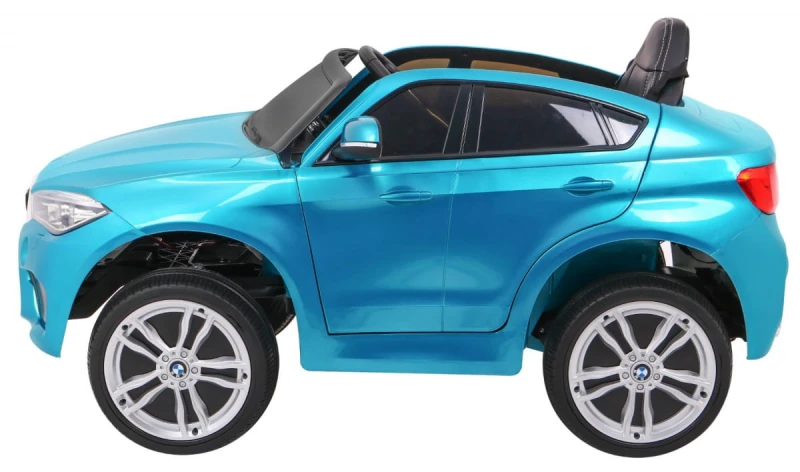 BMW X6M Ramiż samochód elektryczny niebieski lakierowany 3+ z pilotem