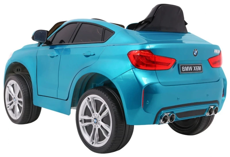BMW X6M Ramiż samochód elektryczny niebieski lakierowany 3+ z pilotem