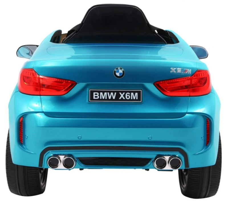 BMW X6M Ramiż samochód elektryczny niebieski lakierowany 3+ z pilotem