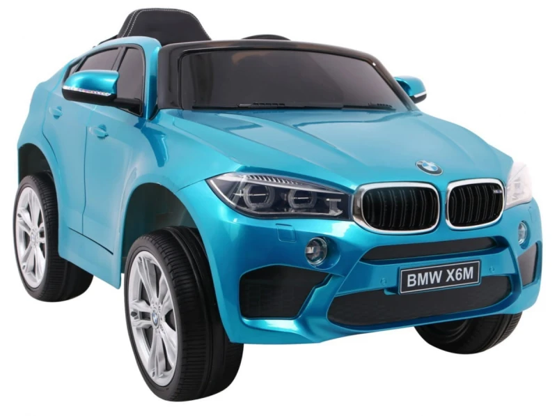 BMW X6M Ramiż samochód elektryczny niebieski lakierowany 3+ z pilotem