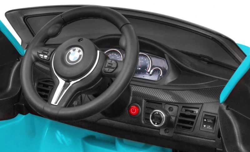 BMW X6M Ramiż samochód elektryczny niebieski lakierowany 3+ z pilotem