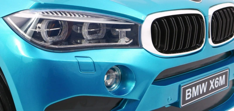 BMW X6M Ramiż samochód elektryczny niebieski lakierowany 3+ z pilotem