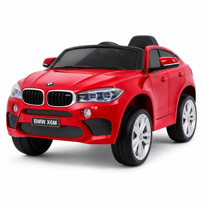 BMW X6M Ramiż samochód elektryczny dzieci 3+ pilot czerwony lakie