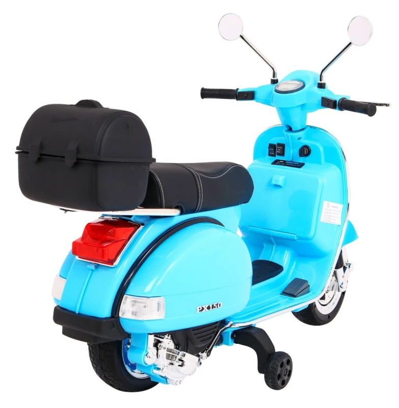 Skuter elektryczny Vespa Ramiż dla dzieci niebieski 101x50x80 cm