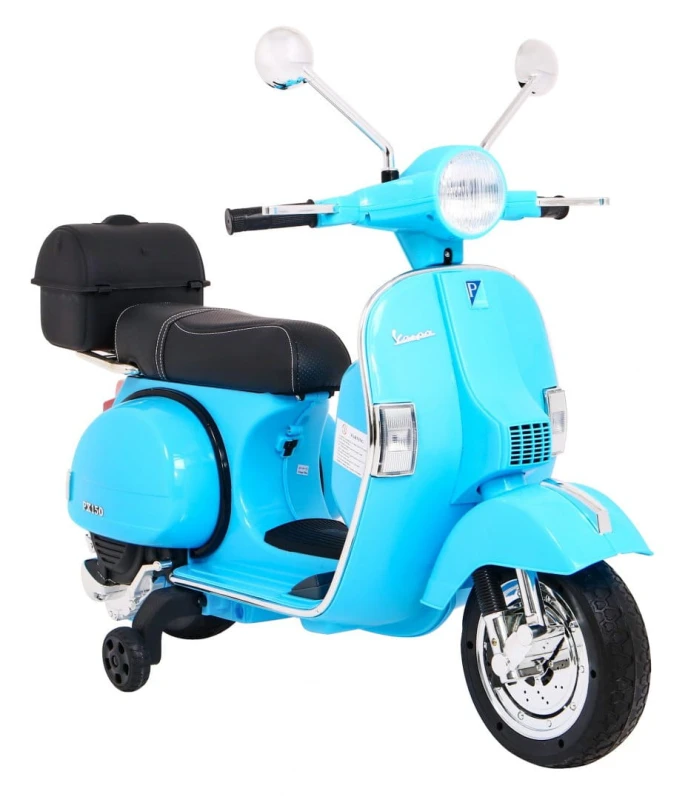Skuter elektryczny Vespa Ramiż dla dzieci niebieski 101x50x80 cm