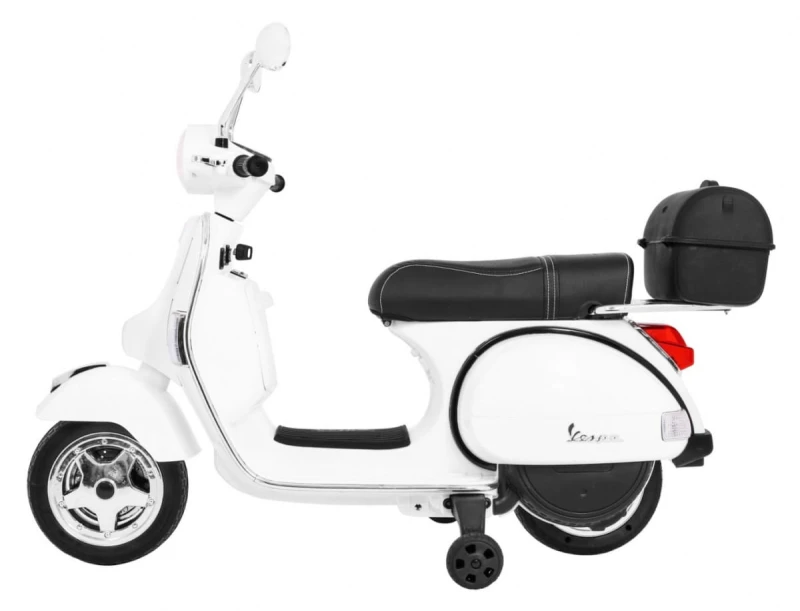 Skuter elektryczny Vespa Ramiż biały dla dzieci 12V 25W