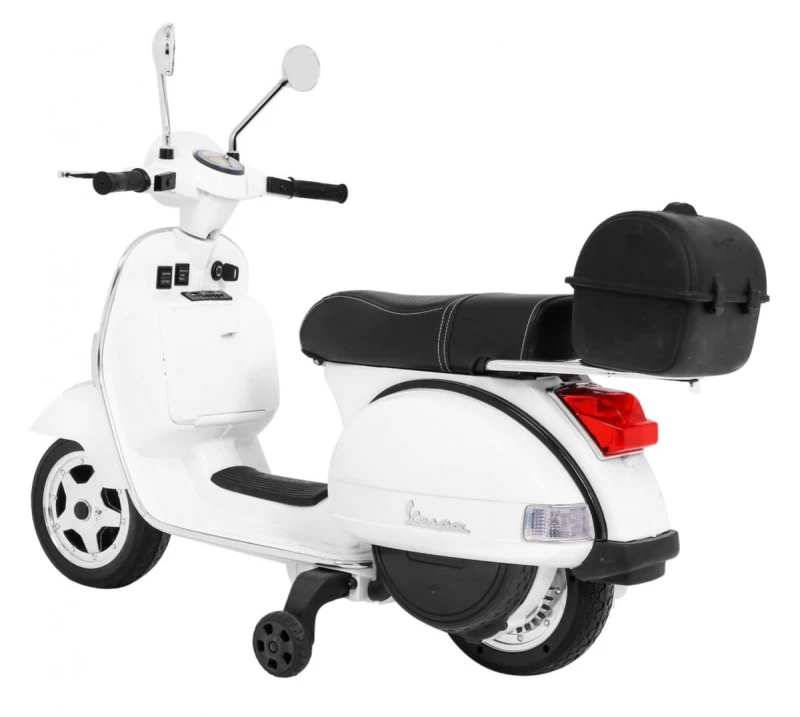 Skuter elektryczny Vespa Ramiż biały dla dzieci 12V 25W