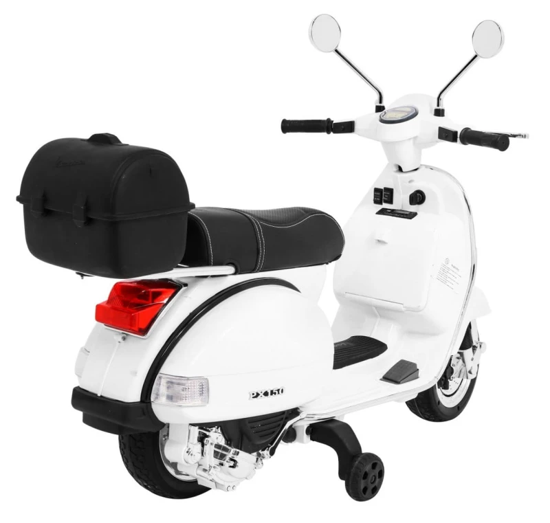 Skuter elektryczny Vespa Ramiż biały dla dzieci 12V 25W