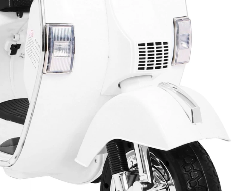 Skuter elektryczny Vespa Ramiż biały dla dzieci 12V 25W