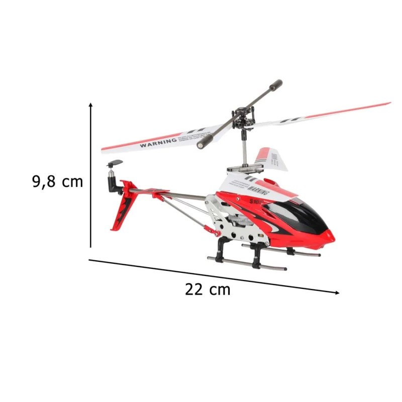 Helikopter RC Syma S107G czerwony – stabilizacja GYRO, 22 cm