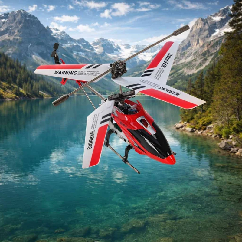Helikopter RC Syma S107G czerwony – stabilizacja GYRO, 22 cm