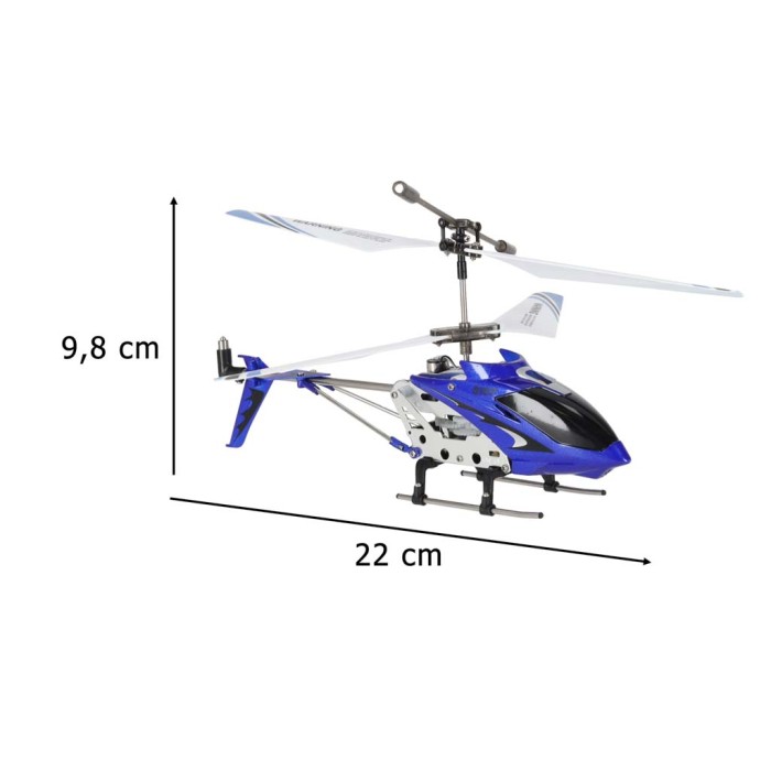 Helikopter RC Syma S107G niebieski 22 cm - stabilizacja GYRO 14+
