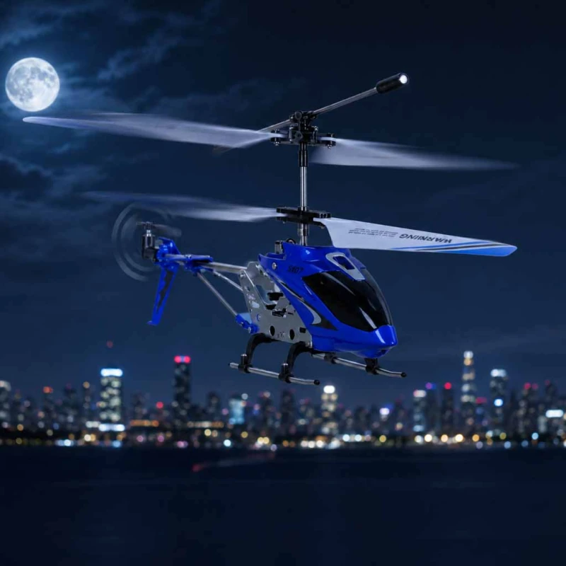 Helikopter RC Syma S107G niebieski 22 cm - stabilizacja GYRO 14+