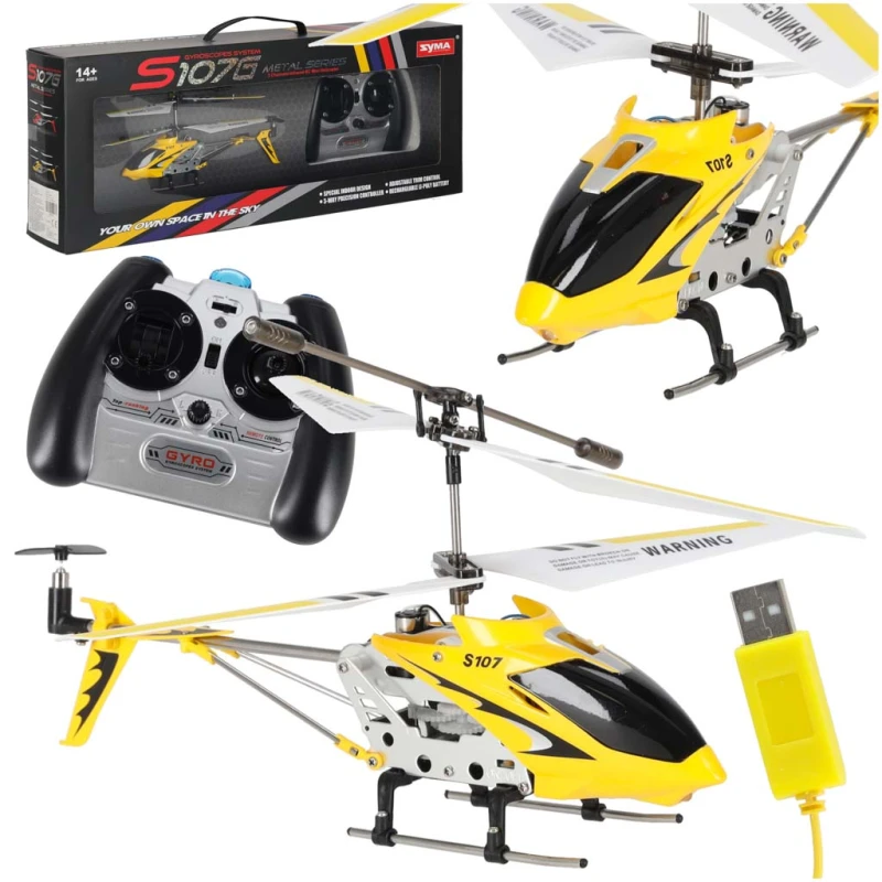 Helikopter zdalnie sterowany RC Syma S107G żółty 22 cm – КІК СП. Z OO