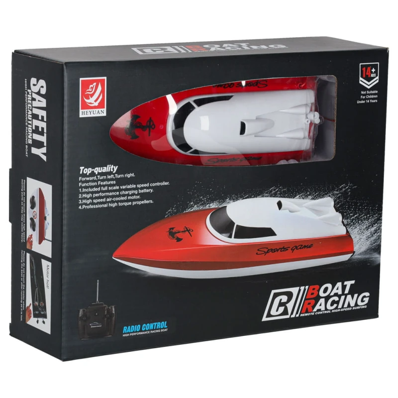 Łódź zdalnie sterowana RC Mini CP802 czerwona Kik – dzieci 6+