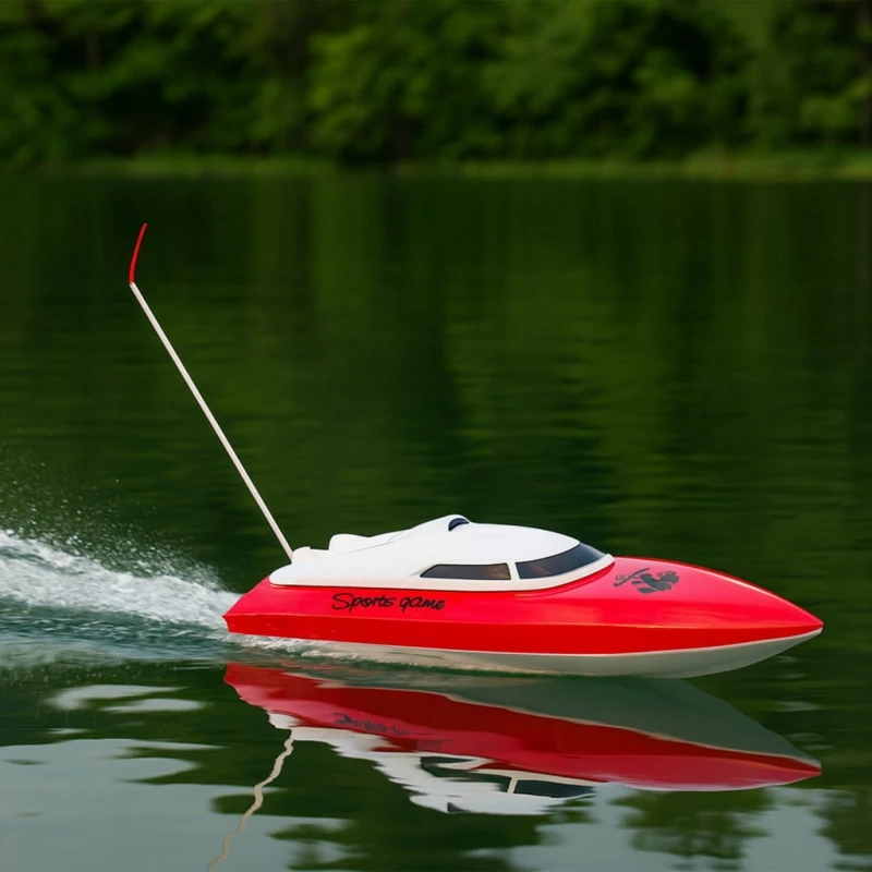 Łódź zdalnie sterowana RC Mini CP802 czerwona Kik – dzieci 6+