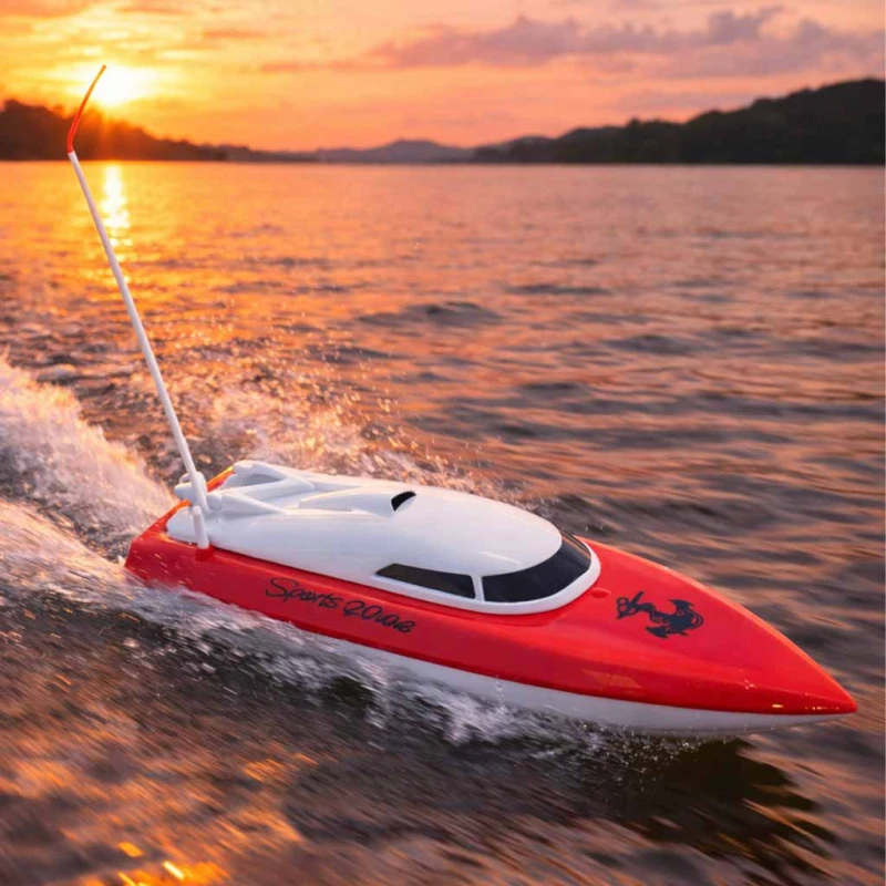 Łódź zdalnie sterowana RC Mini CP802 czerwona Kik – dzieci 6+
