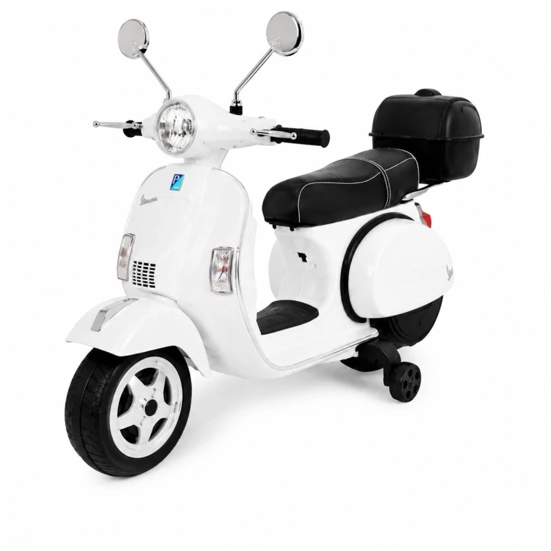 Skuter elektryczny Vespa Ramiż biały dla dzieci 12V 25W