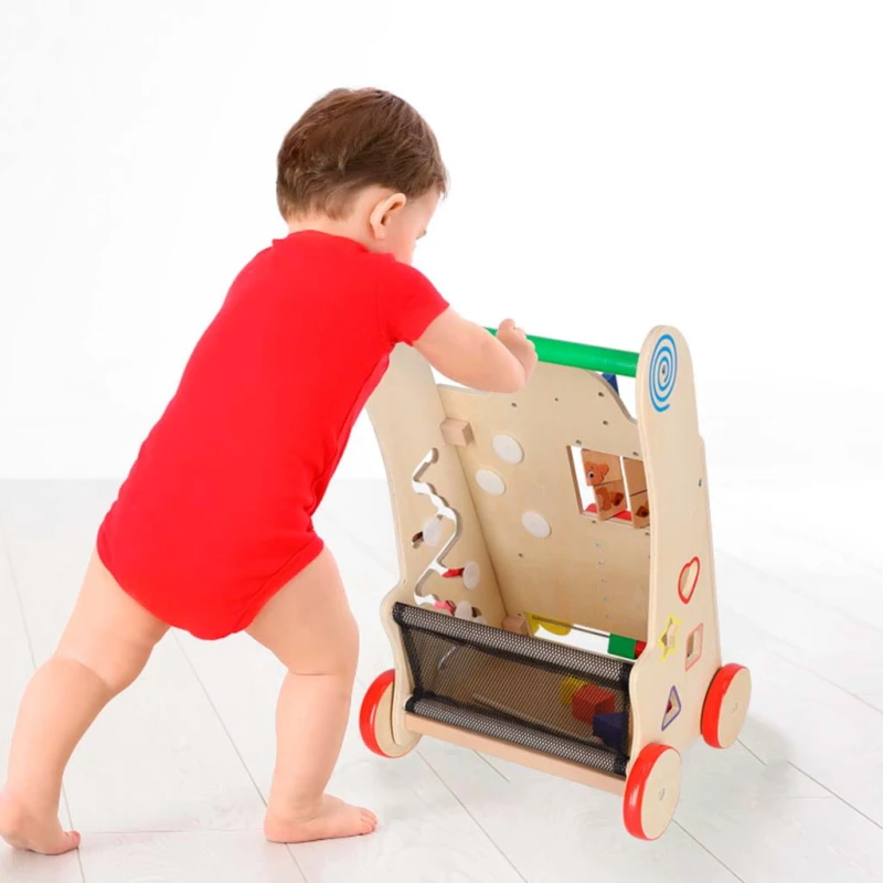 Pchacz drewniany 6w1 КІК – kostka edukacyjna, sorter, labirynt