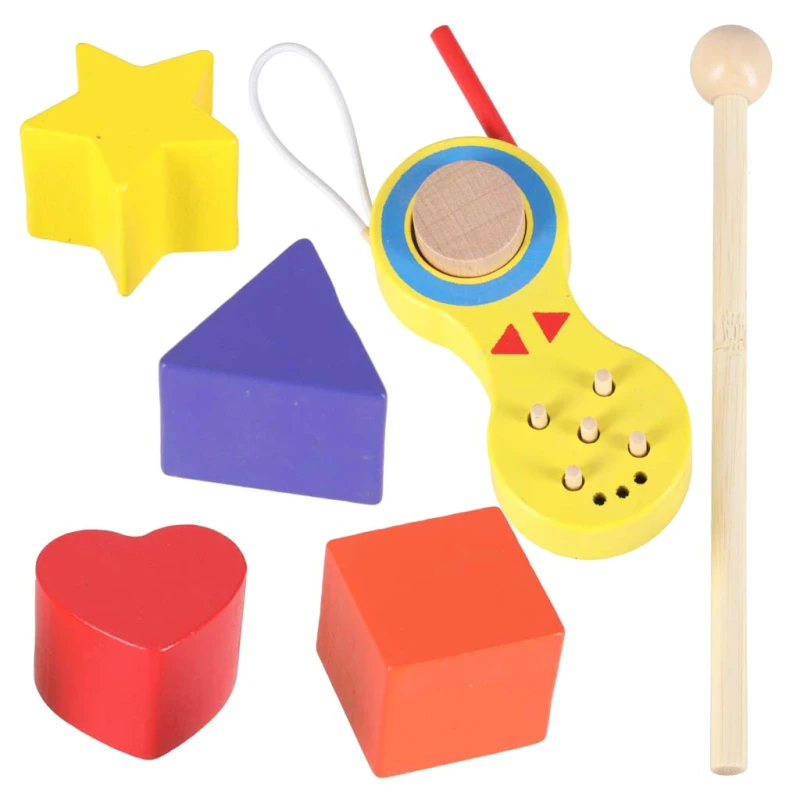 Pchacz drewniany 6w1 КІК – kostka edukacyjna, sorter, labirynt
