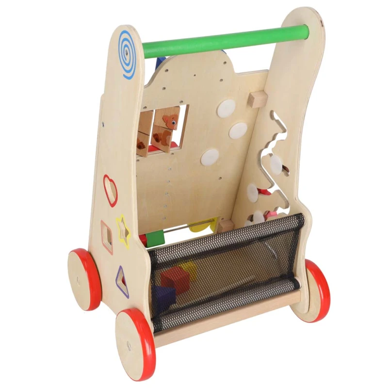 Pchacz drewniany 6w1 КІК – kostka edukacyjna, sorter, labirynt