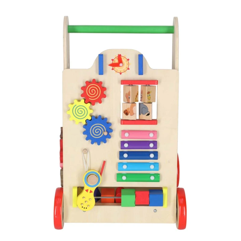 Pchacz drewniany 6w1 КІК – kostka edukacyjna, sorter, labirynt