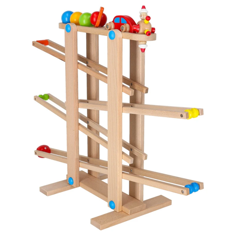 Tor kulkowy drewniany kulodrom montessori XXL