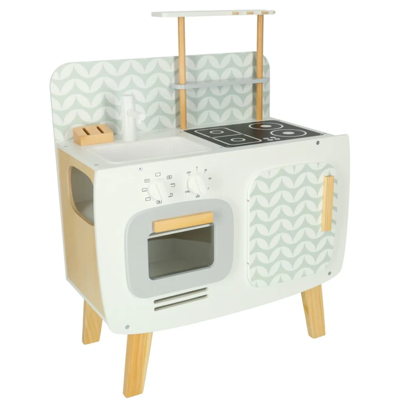 Kuchnia drewniana MDF Lulilo Retro 73cm z akcesoriami dla dzieci