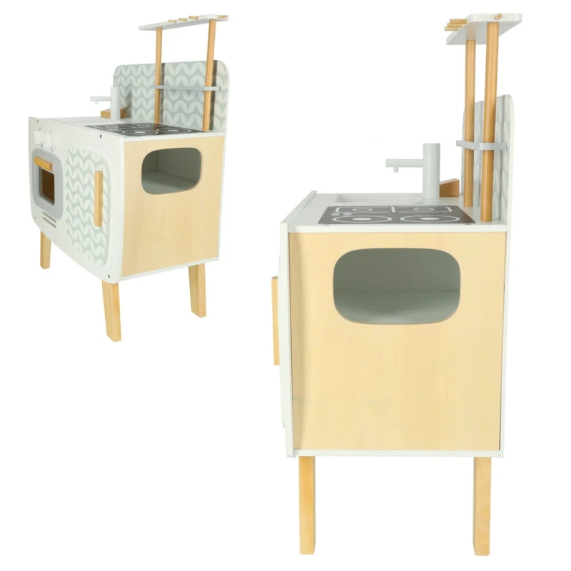 Kuchnia drewniana MDF Lulilo Retro 73cm z akcesoriami dla dzieci