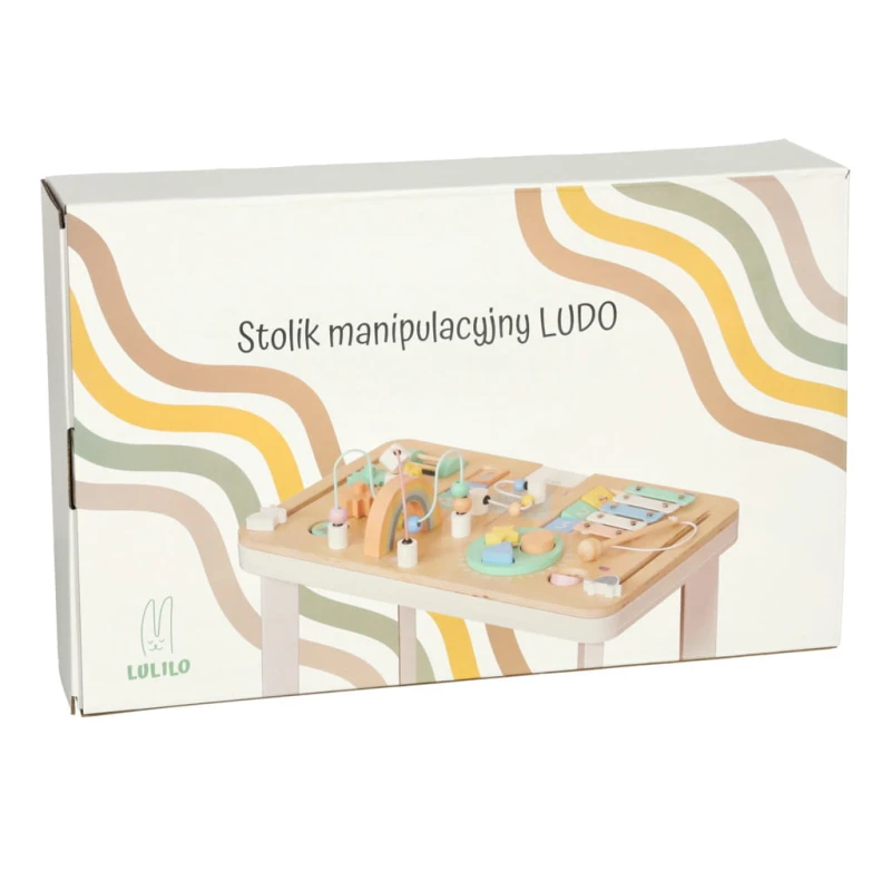 Tablica manipulacyjna Lulilo Ludo 2w1 stolik sensoryczny 47,5x29,5cm