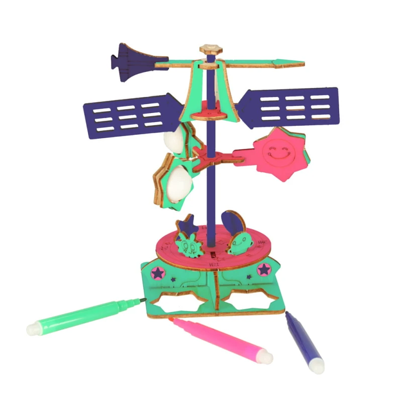 Zestaw naukowy model 3D drewniany wiatrowskaz КІК СП. Z OO SP. К