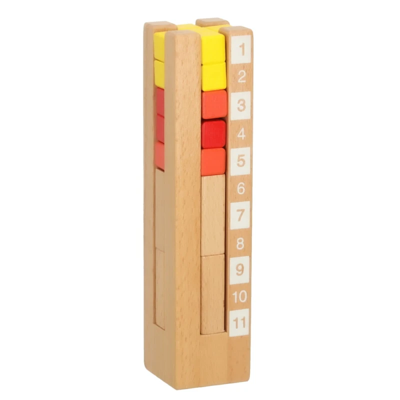 Klocki drewniane edukacyjne Montessori kolorowe КІК – 74 zadania