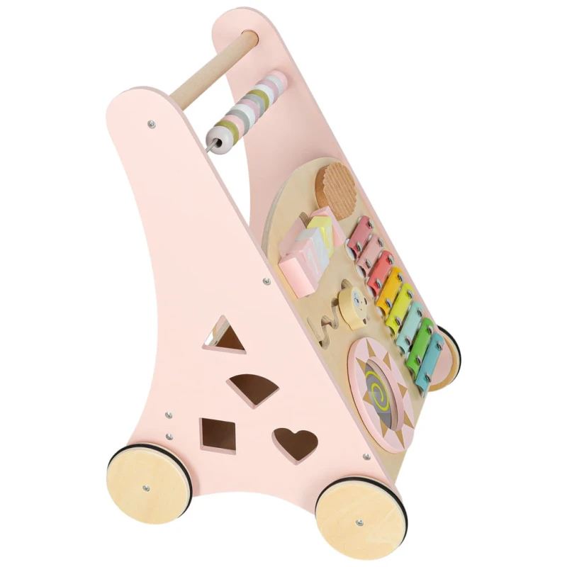 Pchacz drewniany z liczydłem różowy КІК  – 46,5 cm