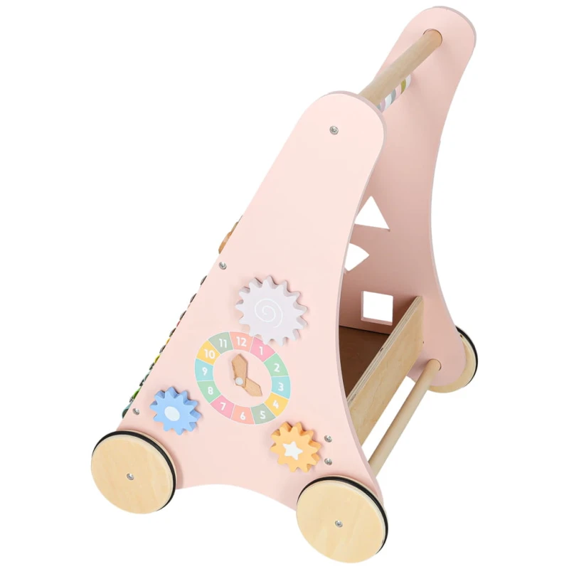 Pchacz drewniany z liczydłem różowy КІК  – 46,5 cm