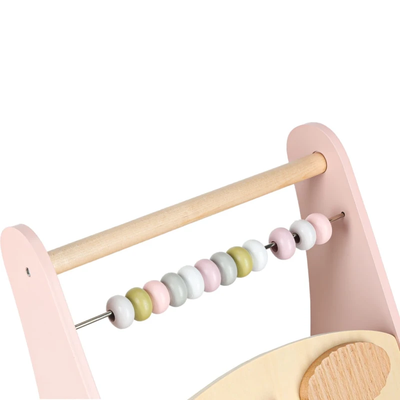 Pchacz drewniany z liczydłem różowy КІК  – 46,5 cm