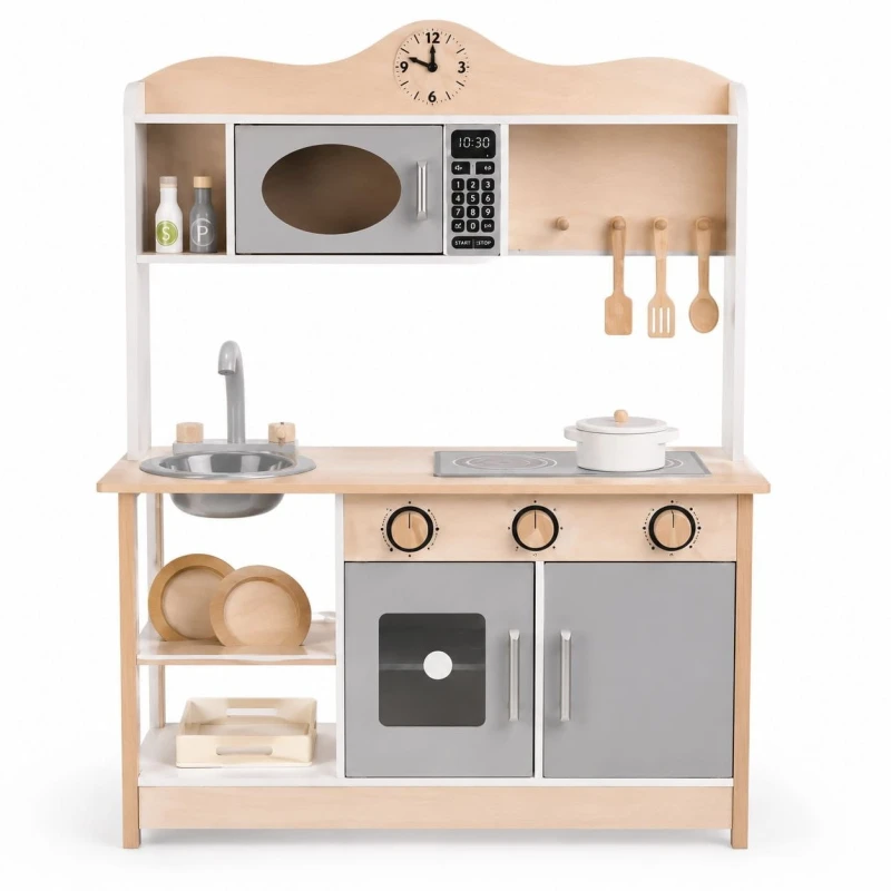 Kuchnia drewniana Lulilo Kuketo MDF 85cm z akcesoriami dla dzieci